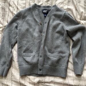 Lands' End Kids Cotton Modal Button Front Cardigan Sweater - Large